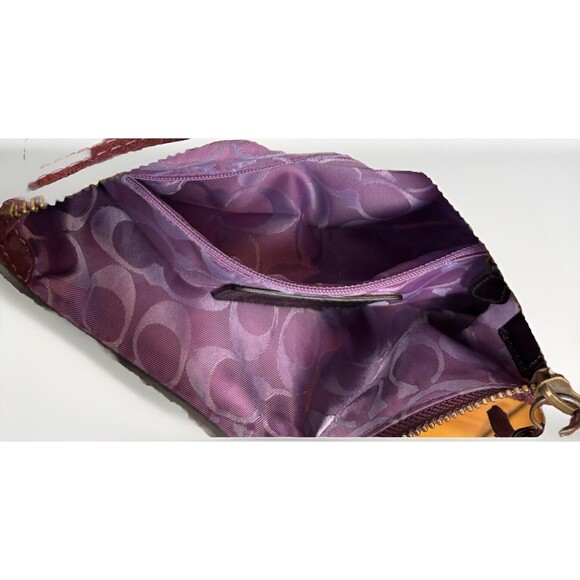 Coach Y2K Vintage Purple Suede Demi Baguette Shoulder Bag Tassle - Picture 7 of 8